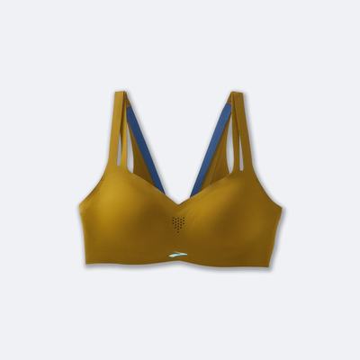 Sujetadores Deportivos Brooks Dare Strappy Run Bra Mujer Verde Oliva/Azules Gris | CR89052