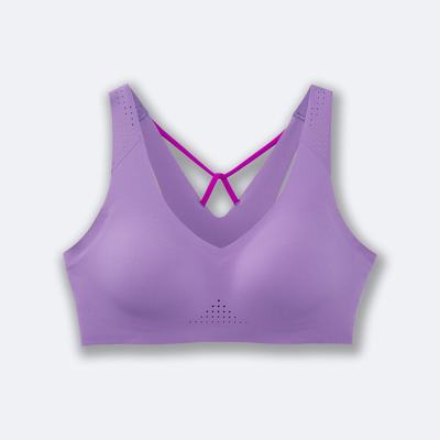 Sujetadores Deportivos Brooks Dare V Neck Run Bra Mujer Moradas | CR95468