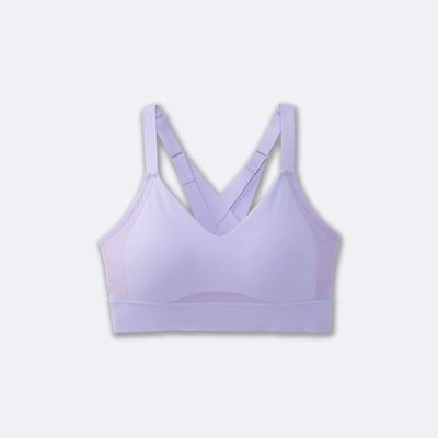 Sujetadores Deportivos Brooks Drive Interlace Run Bra Mujer Moradas Gris | CR98257