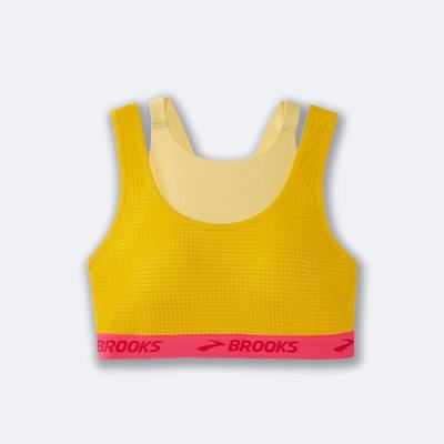 Sujetadores Deportivos Brooks Drive Mesh Run Bra Mujer Marrones/Naranjas | CR38471