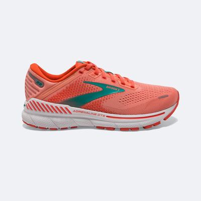 Zapatillas Running Brooks Adrenaline GTS 22 Mujer Coral/Blancas | CR63489