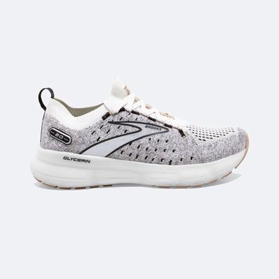 Zapatillas Running Brooks Glycerin StealthFit 20 Mujer Blancas/Negras/Creme | CR18972