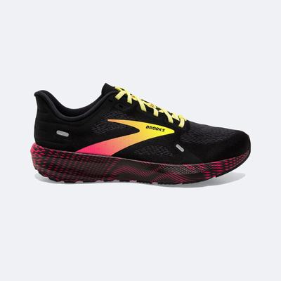 Zapatillas Running Brooks Launch 9 Hombre Negras/Rosas/Amarillo | CR95163