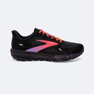 Zapatillas Running Brooks Launch 9 Mujer Negras/Coral/Moradas | CR04893