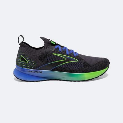 Zapatillas Running Brooks Levitate StealthFit 5 Hombre Negras/Verde/Azules | CR10365