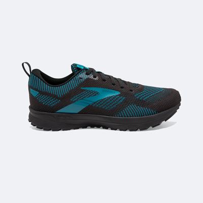 Zapatillas Running Brooks Revel 5 Hombre Negras/Turquesa | CR98751