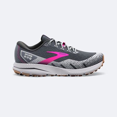 Zapatillas Trail Brooks Divide 3 Mujer Gris/Rosas | CR32450